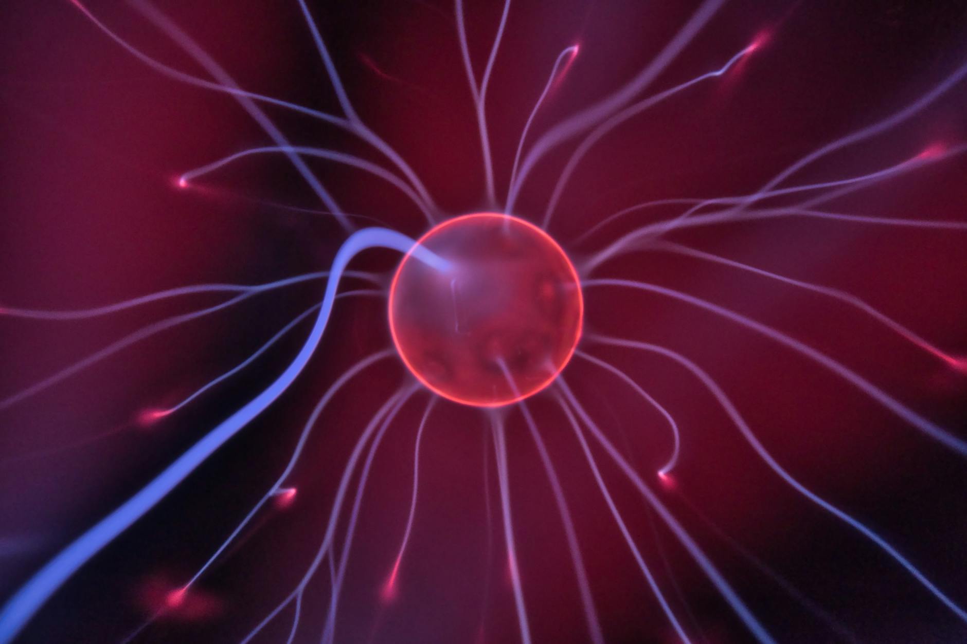 close up shot of a plasma ball
